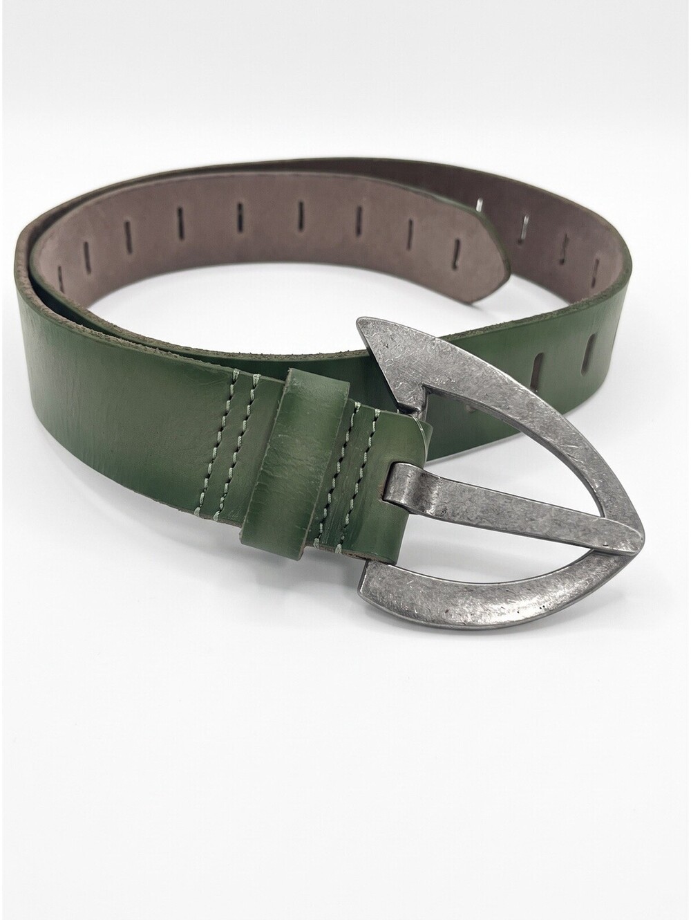 $58 Free People We The Free Noa Leather Belt Green NWT S/M Boho Western Festival